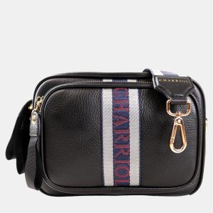 Charriol Black Leather Deauville Crossbody, Handbags - Luxury Closet
