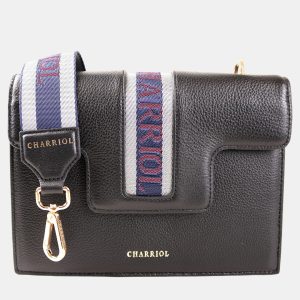 Charriol Black Leather Deauville Crossbody, Shoulder Bags - Luxury Closet catalog