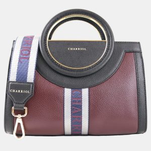 Charriol Black Leather Deauville Handbag, Tote Handbags - Luxury Closet