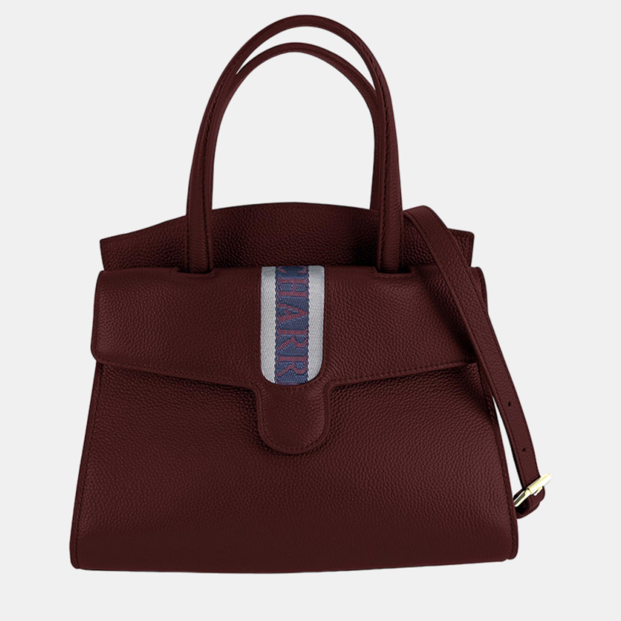 Charriol Bordeaux Leather Deauville Handbag, Satchels - Luxury Closet catalog