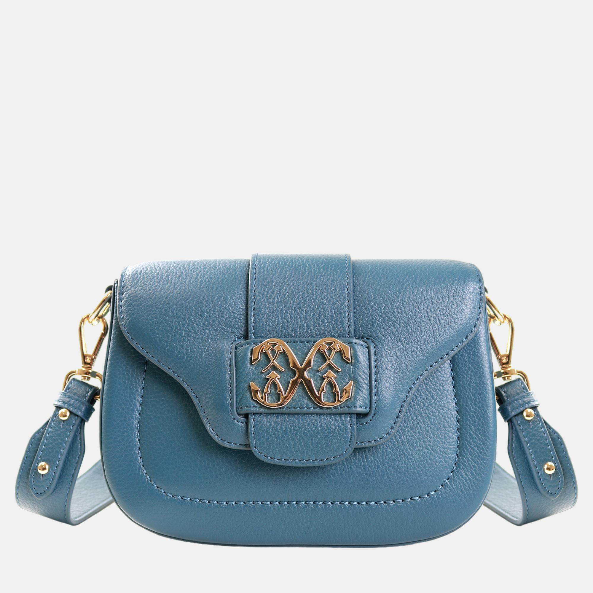 Charriol Bluish Green Leather MARIE OLGA Crossbody, Handbags - Luxury Closet - Image 2