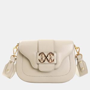 Charriol Cream Leather MARIE OLGA Crossbody, Handbags - Luxury Closet