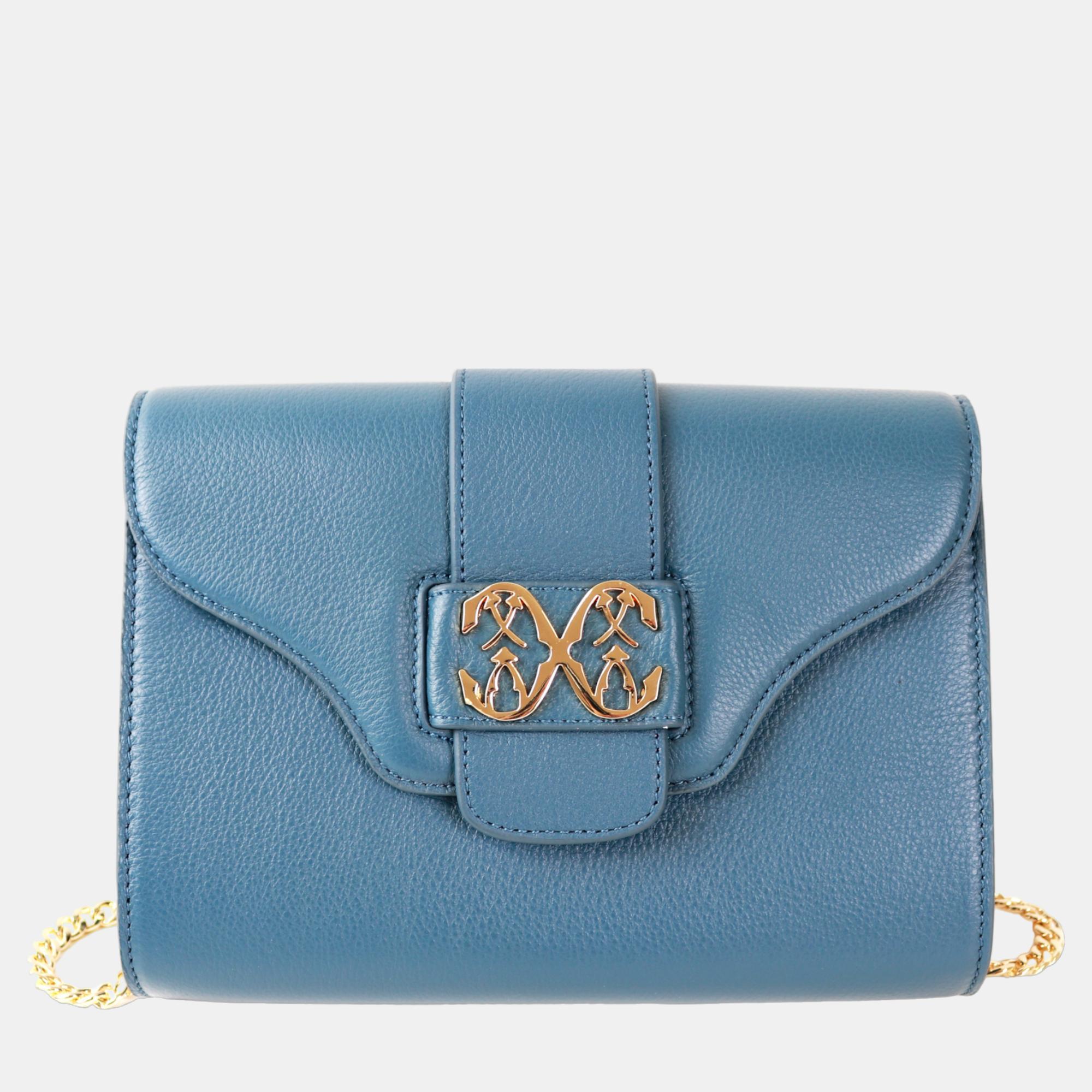 Charriol Bluish Green Leather MARIE OLGA Crossbody, Handbags - Luxury Closet