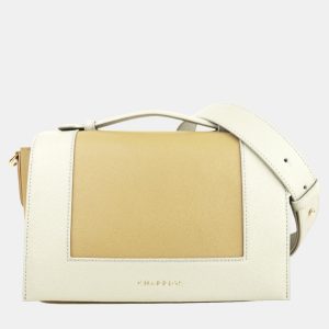 Charriol Almond Leather Marina Crossbody, Shoulder Bags - Luxury Closet