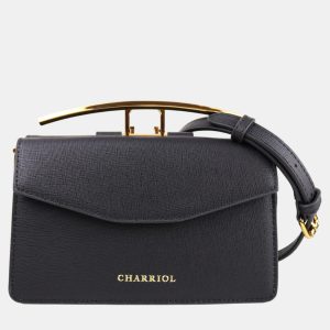 Charriol Black Leather Cassis Crossbody, Shoulder Bags - Luxury Closet catalog