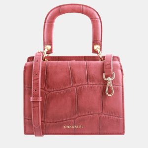 Charriol Bordeaux Leather Passion Handbag, Satchels - Luxury Closet