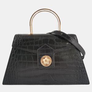 Charriol Black Leather Laetitia Crossbody, Handbags - Luxury Closet