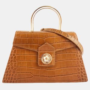 Charriol Brown Leather Laetitia Crossbody, Handbags - Luxury Closet