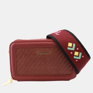 Charriol Burgundy Leather Christina Wallet, Wallets & Money Clips - Luxury Closet