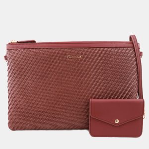 Charriol Burgundy Leather Christina Pouches, Clutches & Special Occasion Bags - Luxury Closet