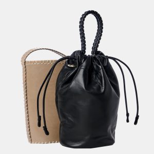 Chloe Brown & Black - Leather - Medium Bucket Shoulder Bag, Handbags - Luxury Closet catalog