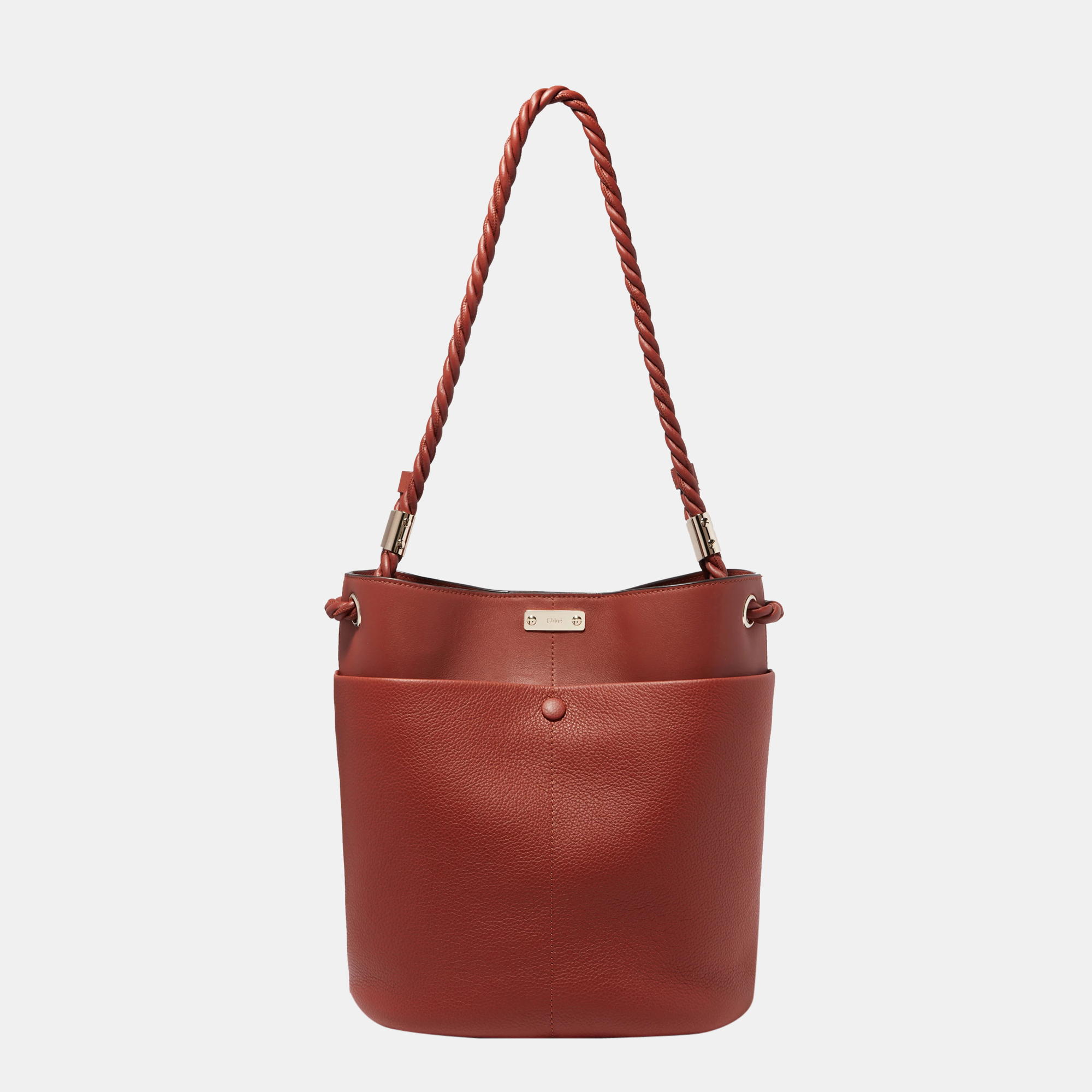 Chloe Brown - Leather - Medium Bucket Shoulder Bag, Handbags - Luxury Closet catalog