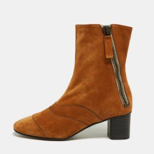 Chloe Brown Suede Ankle Boots Size 36, Boots - Luxury Closet catalog