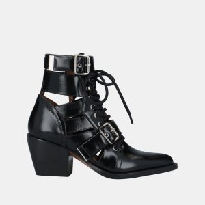 Chloe Black Leather Ankle Boots 36, Boots - Luxury Closet catalog