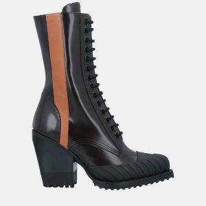 Chloe Leather Leather Ankle Boots Size 36.5, Boots - Luxury Closet catalog