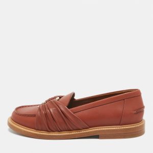 Chloe Brown Leather C Logo Loafers Size 38, Loafers & Slip-Ons - Luxury Closet catalog