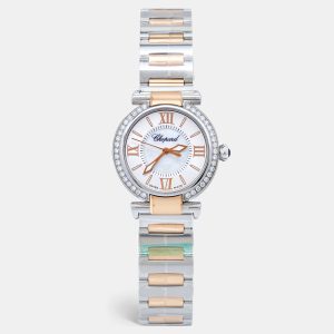 Chopard Mother Of Pearl Diamond 18K Rose Stainless Steel Imperiale 388563-6008 Women's Wristwatch 29 mm, Watches - Luxury Closet catalog