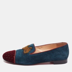 Christian Louboutin Tricolor Suede And Velvet I Love My Loubies Loafers Size 38.5, Loafers & Slip-Ons - Luxury Closet catalog