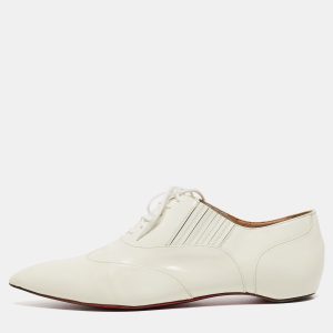 Christian Louboutin Cream Leather Oxfords Size 40, Loafers & Slip-Ons - Luxury Closet catalog
