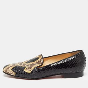 Christian Louboutin Tricolor Python Smoking Slippers Size 38, Loafers & Slip-Ons - Luxury Closet catalog