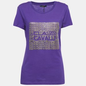 Class by Roberto Cavalli Studded Purple Short Sleeve T-Shirt XL, Shirts & Tops - Luxury Closet catalog