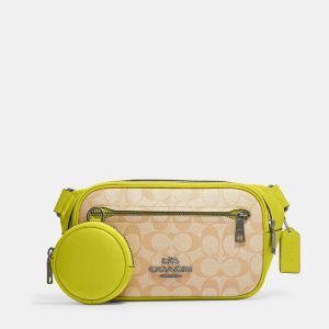 Coach Beige/Yellow Canvas and Leather Alias Belt Bag, Handbags - Luxury Closet catalog