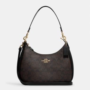 Coach Brown Canvas and Leather Hobo, Hobo Handbags - Luxury Closet catalog