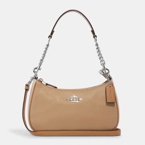 Coach Beige Leather Teri Shoulder Bag, Shoulder Bags - Luxury Closet catalog