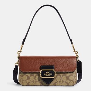 Coach Brown / Beige Signature Canvas Morgan Shoulder Bag, Shoulder Bags - Luxury Closet catalog
