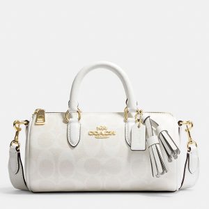 Coach White Signature Canvas Lacey Crossbody Bag, Shoulder Bags - Luxury Closet catalog