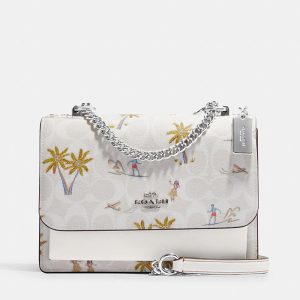 Coach White Signature Canvas Klare Crossbody Hula Print, Shoulder Bags - Luxury Closet catalog
