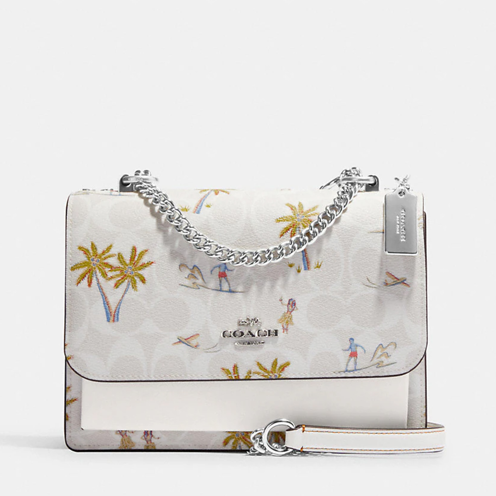 Coach White Signature Canvas Klare Crossbody Hula Print, Shoulder Bags - Luxury Closet catalog