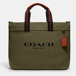 Coach Green Canvas and Leather Tote 38 Bag, Tote Handbags - Luxury Closet catalog