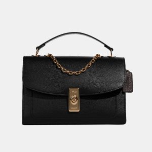 Coach Black Snake Embossed Leather Shoulder Bag, Shoulder Bags - Luxury Closet catalog