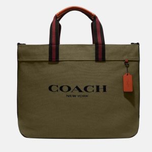 Coach Olive Green Canvas and Leather Tote Bag, Tote Handbags - Luxury Closet catalog