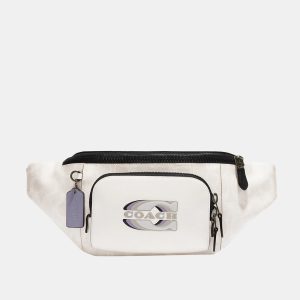 Coach White - Signature Canvas & Leather - Track Belt Bag, Handbags - Luxury Closet catalog