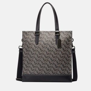 Coach Black Multicolor - Printed Coated Canvas and Leather - Tote Bag, Tote Handbags - Luxury Closet catalog