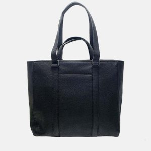 Coach Black - Leather - Double Handle Tote Bag, Tote Handbags - Luxury Closet catalog