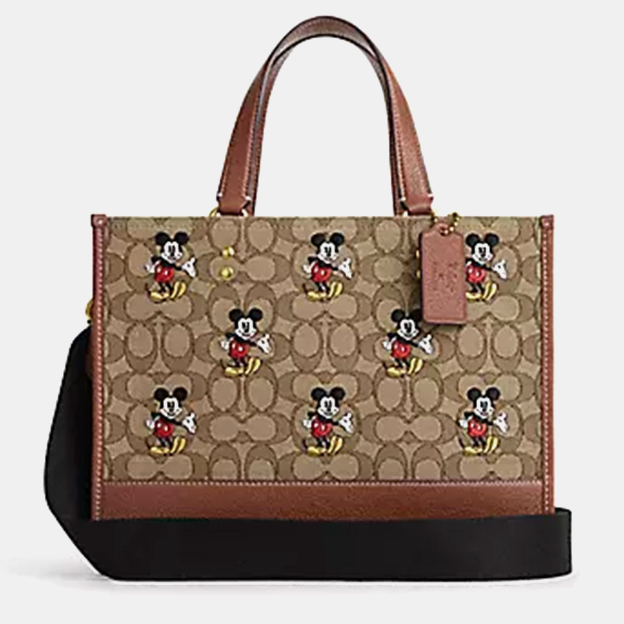 Coach Disney X Brown Mickey Mouse Signature Jacquard Dempsey Tote Bag, Tote Handbags - Luxury Closet catalog