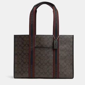 Coach Brown Signature Coated Canvas and Leather Smith Tote Bag, Tote Handbags - Luxury Closet catalog