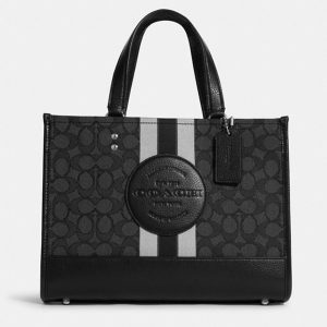 Coach Black Signature Jacquard and Leather Dempsey Tote Bag, Tote Handbags - Luxury Closet catalog