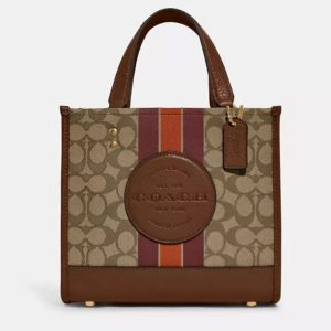 Coach Blue Signature Jacquard and Leather Dempsey 22 Tote Bag, Tote Handbags - Luxury Closet catalog