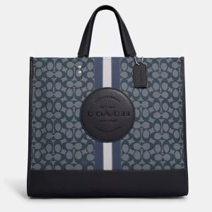 Coach Blue Signature Jacquard and Leather Dempsey 40 Tote Bag, Tote Handbags - Luxury Closet catalog
