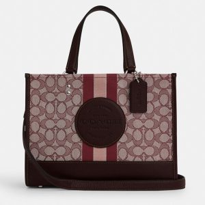 Coach Burgundy Signature Jacquard Dempsey Tote Bag, Tote Handbags - Luxury Closet catalog