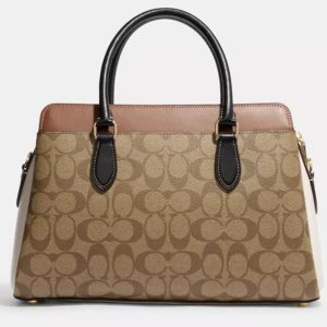 Coach Brown/Beige Signature Canvas and Leather Darcie Carryall Bag, Tote Handbags - Luxury Closet catalog