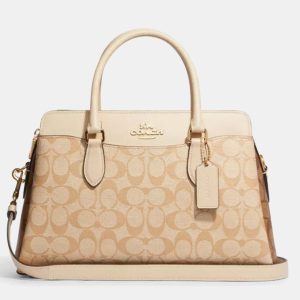 Coach Beige Signature Canvas and Leather Darcie Carryall Bag, Tote Handbags - Luxury Closet catalog