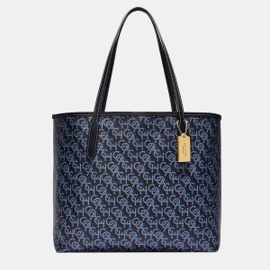 Coach Blue Multicolor Signature Coated Canvas & Leather Tote Bag, Tote Handbags - Luxury Closet catalog
