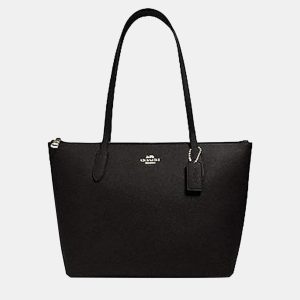 Coach Black Crossgrain Leather Handbag, Tote Handbags - Luxury Closet catalog