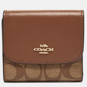 Coach Beige/Brown Signature Coated Canvas and Leather Trifold Wallet, Wallets & Money Clips - Luxury Closet catalog