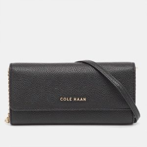 Cole Haan Black Leather Grand Series Wallet On Chain, Wallets & Money Clips - Luxury Closet catalog